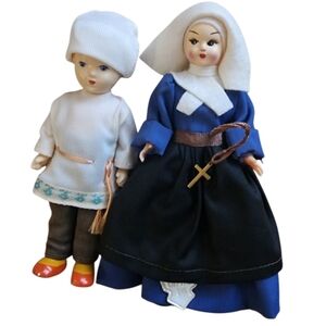Vintage Made in Italy Nun and boy set